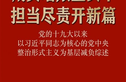 減負(fù)增效重實(shí)干 擔(dān)當(dāng)盡責(zé)開新篇——黨的十九大以來以習(xí)近平同志為核心的黨中央整治形式主義為基層減負(fù)綜述