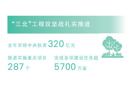 2024年“三北”工程攻堅(jiān)戰(zhàn) 完成各項(xiàng)建設(shè)任務(wù)超5700萬畝